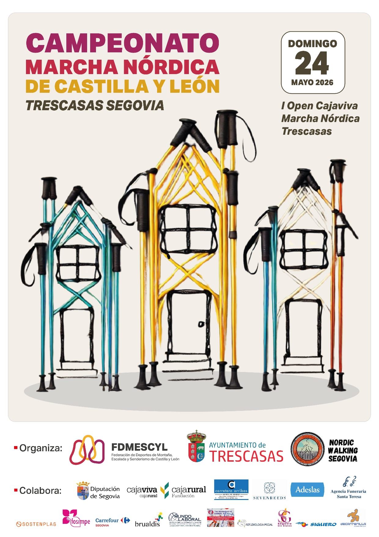 Campeonato Marcha N&oacute;rdica de Castilla y Le&oacute;n Trescasas (Segovia)